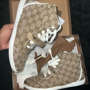 Classic Gucci Authentic High Top Sneakers